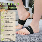 Cushioned arch support sleeves in black and green showing the padded inner layer