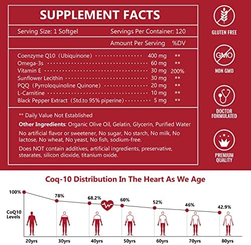 Nature Target heart and brain health softgels nutrition facts label