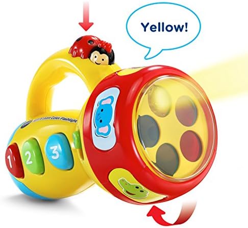 VTech toddler learning flashlight showcasing numbered side buttons for early counting practice