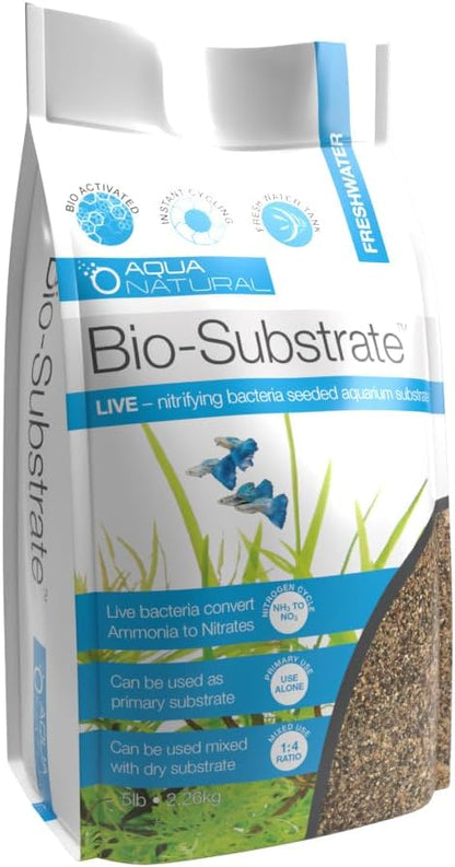 Aqua Natural Delta Sand Bio-Substrate 5lb bag front view for freshwater aquarium