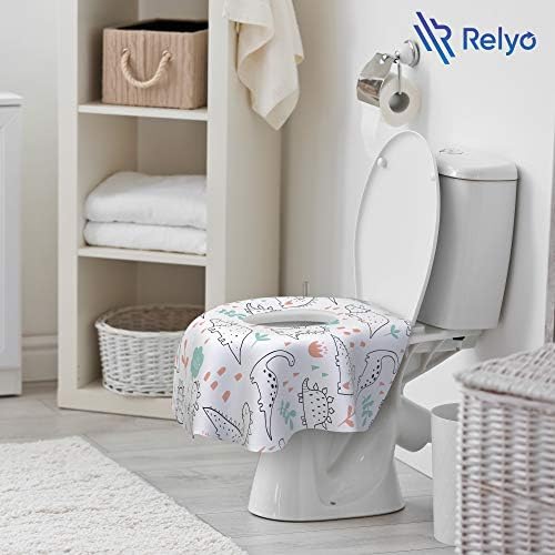 Relyo public restroom protective liner demonstrating front and side coverage.