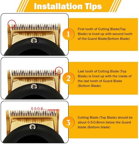 Detailed view of grooved blade design for heat reduction
