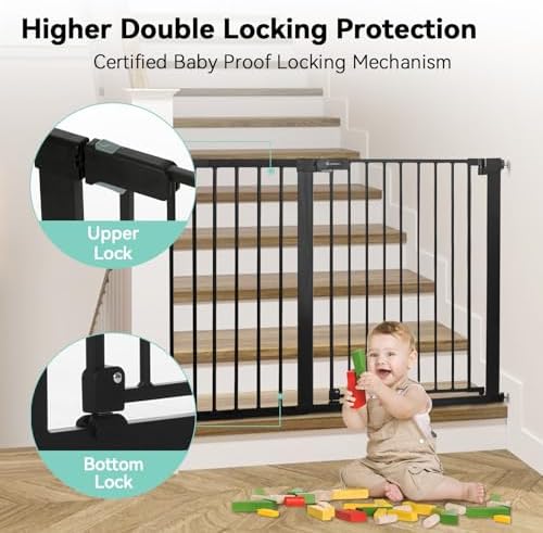 Comomy heavy duty black metal dog fence resisting large pet impact.
