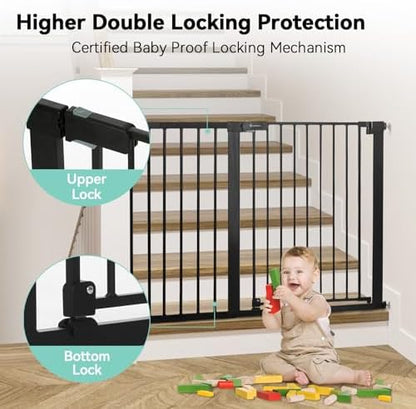 Comomy heavy duty black metal dog fence resisting large pet impact.
