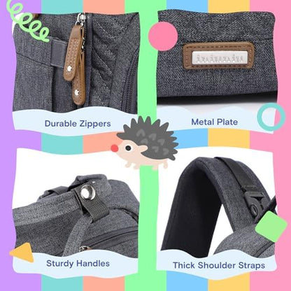 Iniuniu four in one baby bag kit including diaper pouch and washable changing pad