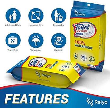 Individually wrapped travel friendly toilet cover sheets inside a compact purse
