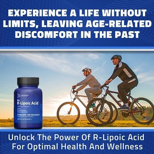Geronova Research R-Lipoic Acid bottle side angle view