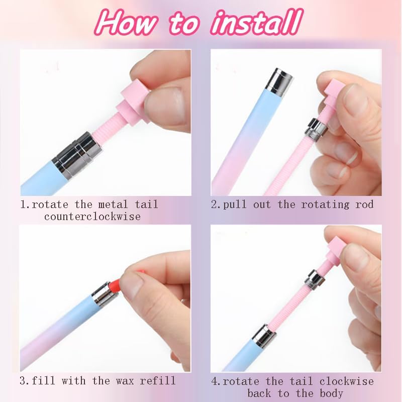 Components of Pinkluce rhinestone picker set with 3 refills