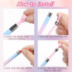Components of Pinkluce rhinestone picker set with 3 refills