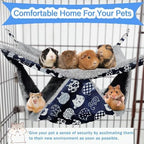Fuazuzu guinea pig hammock displaying the breathable summer linen fabric side.