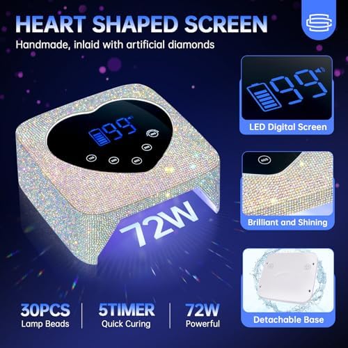 Christine Shelly rechargeable nail lamp with magnetic base detached