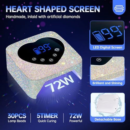 Christine Shelly rechargeable nail lamp with magnetic base detached