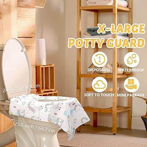 Mimorou extra large travel potty training liners unfolded showing total seat coverage