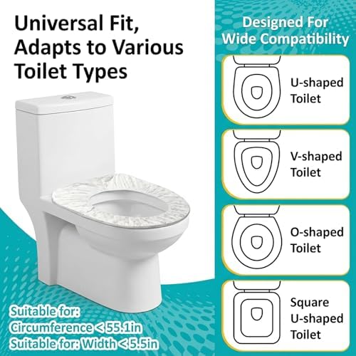 Individually wrapped disposable toilet seat covers for clean travel usage