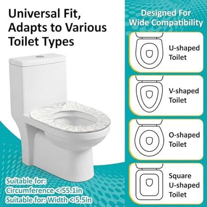 Individually wrapped disposable toilet seat covers for clean travel usage