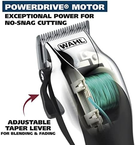Adjustable thumb taper lever featured on the side of the Wahl hair clipping machine
