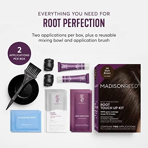 Side profile of Madison Reed root touch up box showing shade 5N Calabria