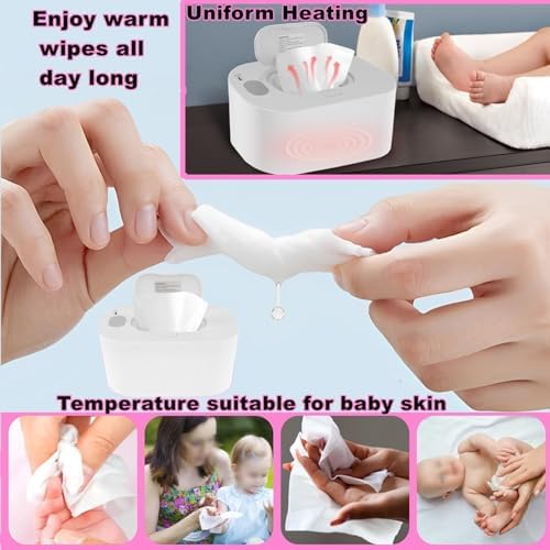 Portable wipe heater showing top heating mechanism