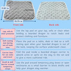 Grey adjustable lizard diaper with hook-and-loop closure