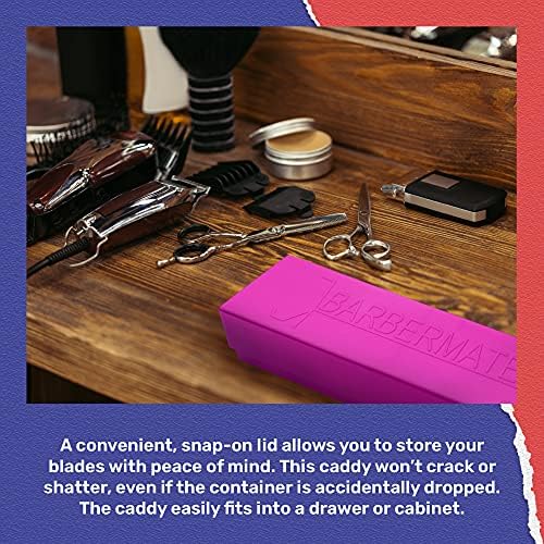 BarberMate hair clipper blade storage case with detachable lid open view