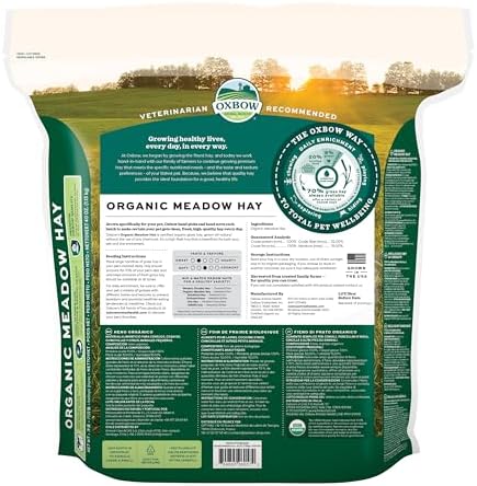 Oxbow organic meadow hay bag back view details