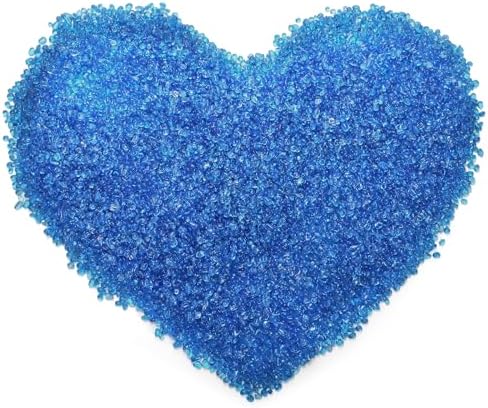 Close up of polished blue aquarium substrate pebbles