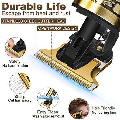 YOGINGO hair clippers ergonomic handle view demonstrating the single button operation switch.