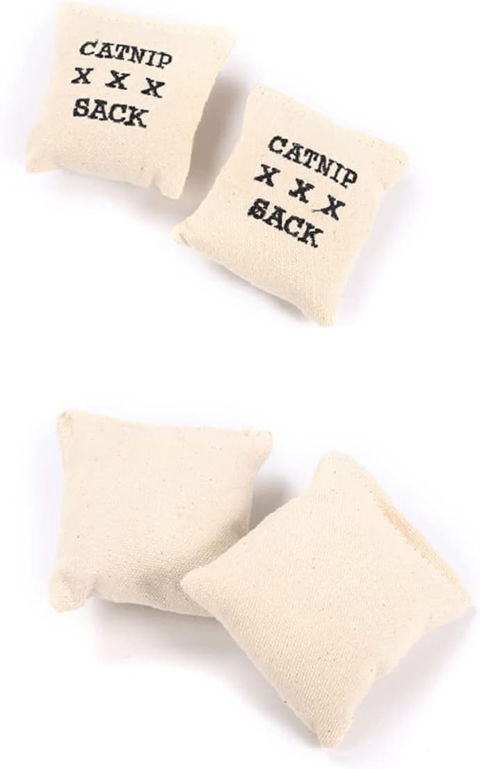 Toyvian natural catnip filled kitten playthings showing stitching detail