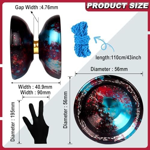 Joleshare yoyo set with professional glove and strings