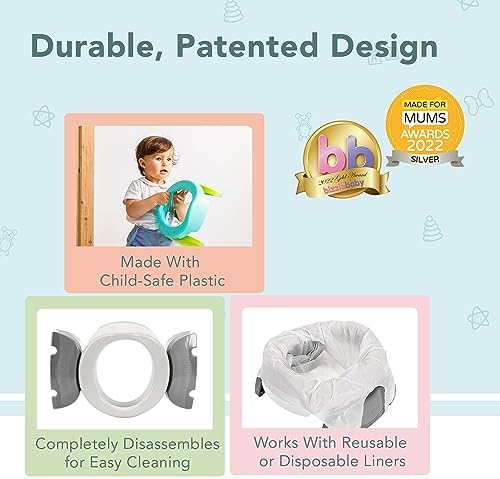 Kalencom Potette Plus used as a trainer seat on a standard toilet