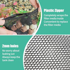 Aquaneat aquarium filter media bag filled with bio balls