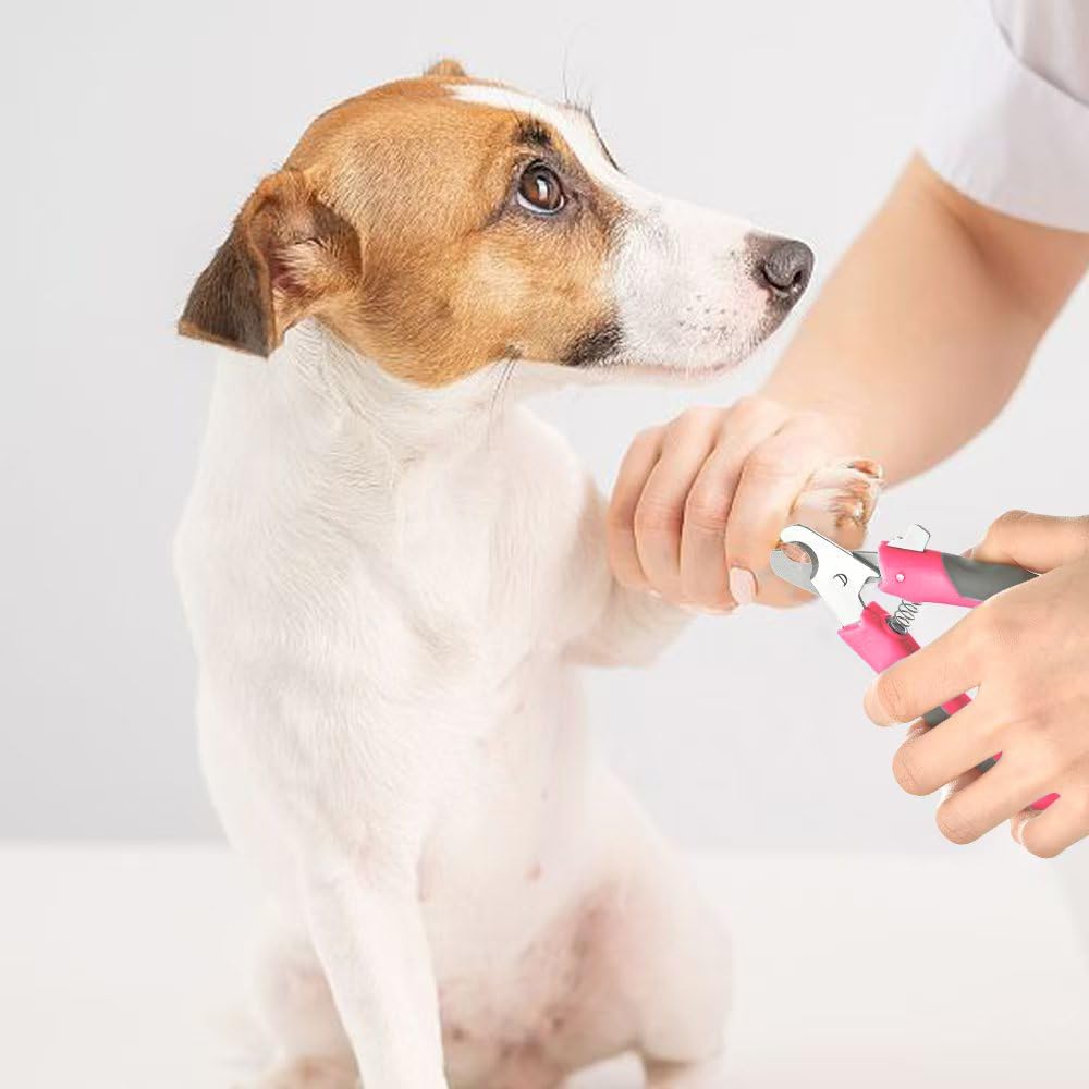 WePet pet grooming scissors side view highlighting the built-in safety locking latch