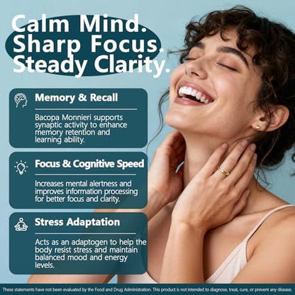HyberVive brain health formula showing 90-day supply details for stress and memory support.