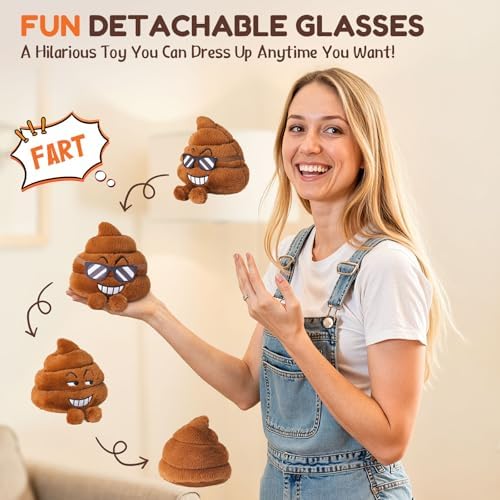 SnugBibble gag gift plush toy being squeezed to create funny fart noises.
