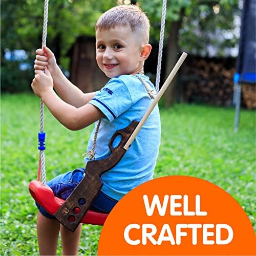 The three unique pirate-themed designs of the CG Home wooden play weapons showcased together.