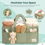 PeraBella portable diaper caddy interior compartments and removable dividers