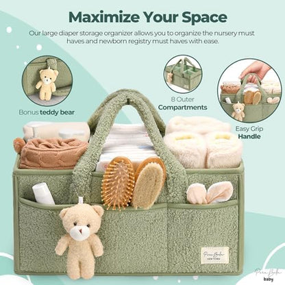 PeraBella portable baby caddy showing interior compartments