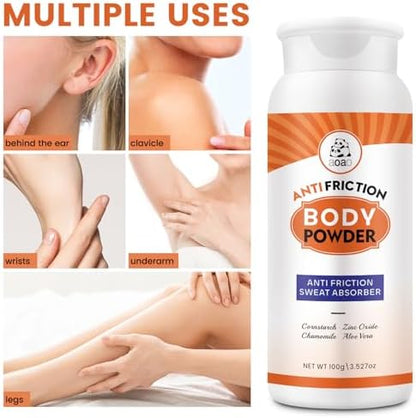 Portable sports body powder container with easy-use flip lid.