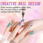 Selection of 12 vibrant color nail art pens