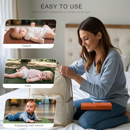 Bewdio diaper changing mat inside a stylish diaper bag