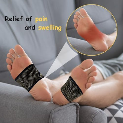 Ergonomic arch support bands for men and women 2 pack set.