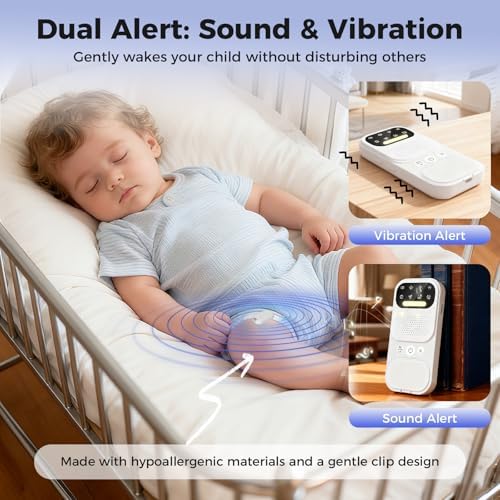 Toutekuk smart alarm packaging and included USB charging cables for nighttime enuresis care.