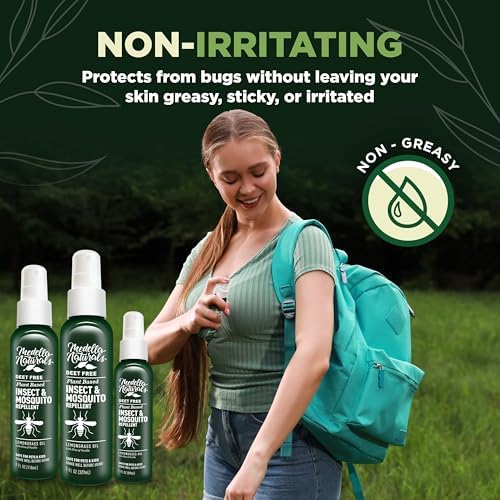 Premium non-toxic mosquito repellent pack standing upright highlighting chemical-free ingredients.