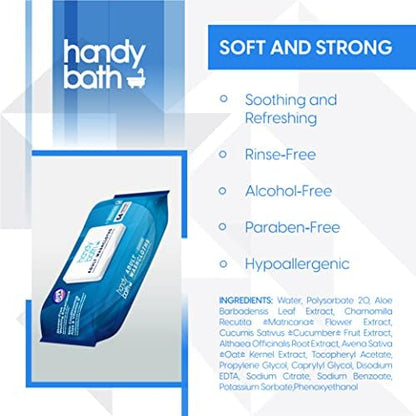 Handybath scented adult washcloths for travel and outdoor use