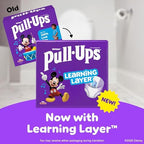 Close up view of the motivational wetness learning layer inside Pull-Ups boys training pants