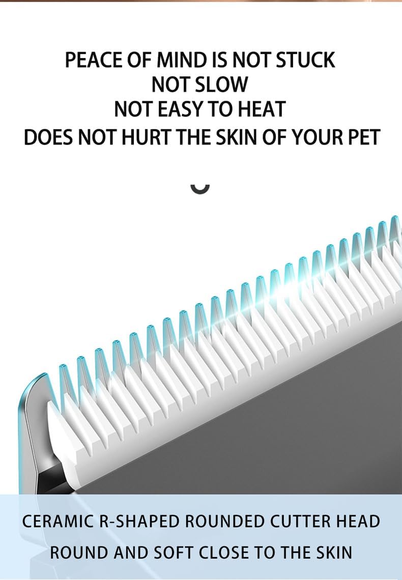 OASIS pet hair clipper set with guard combs and grooming accessories