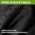 Secure reverse stitched hem details on premium imported catio protective sheet
