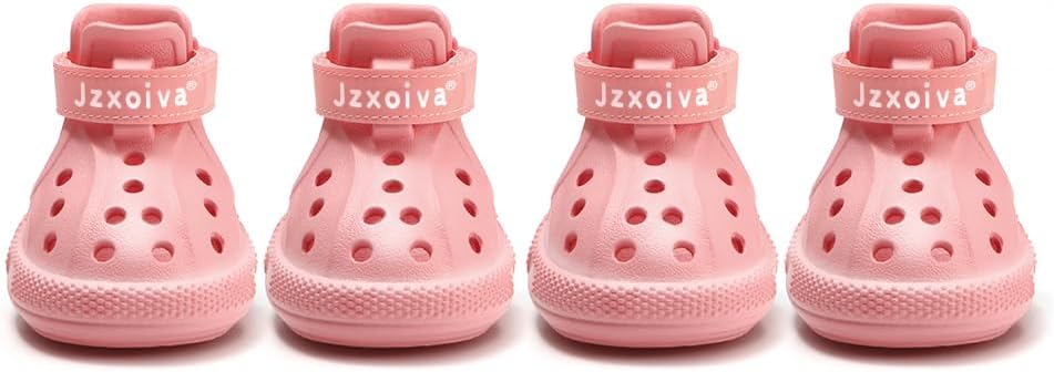 JZXOIVA Dog Shoes for Hot Pavement, Dog Booties for Large Dogs, Breathable Dog Boots & Paw Protectors, Adjustable Non-Slip Rain Booties, Waterproof Pets Sandals for Beach Black Size 8 - Image 12