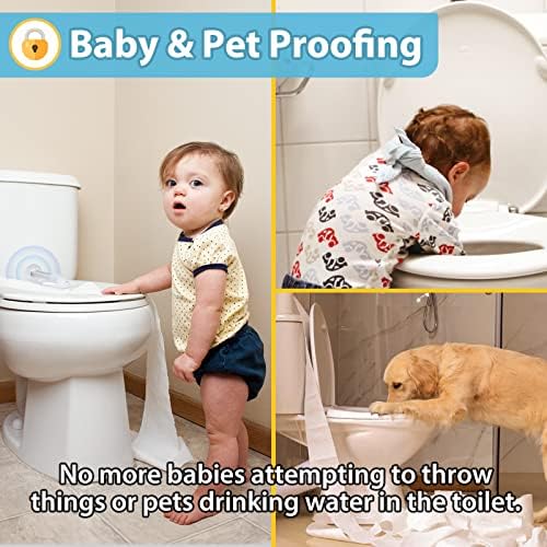 4our Kiddies toilet safety lock installed on seat
