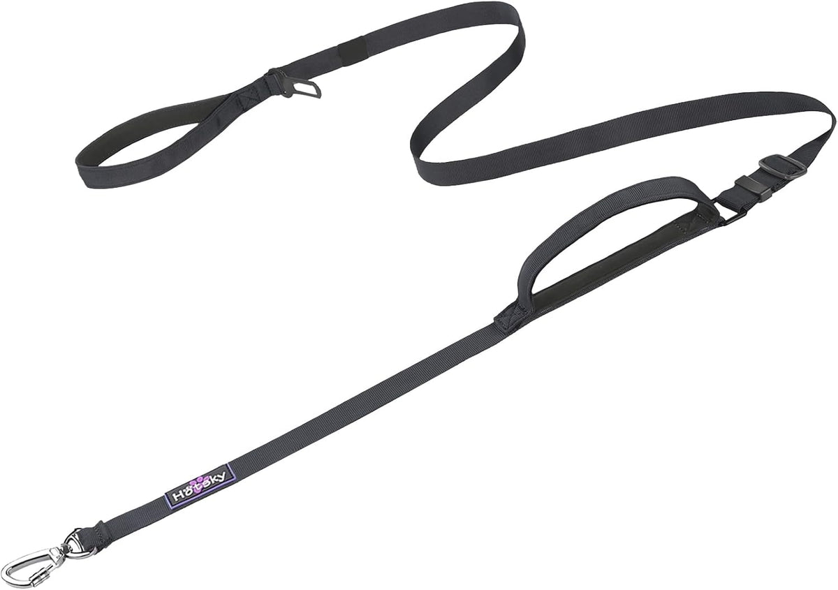 Hotsky Tactical Dog Leash Heavy Duty for Medium Large Dogs that Pull,4-6Ft Strong Bungee Shock Absorbing No Pull Dog Leash with Padded Double Handle and Car Seatbelt,Purple Camo - Image 10